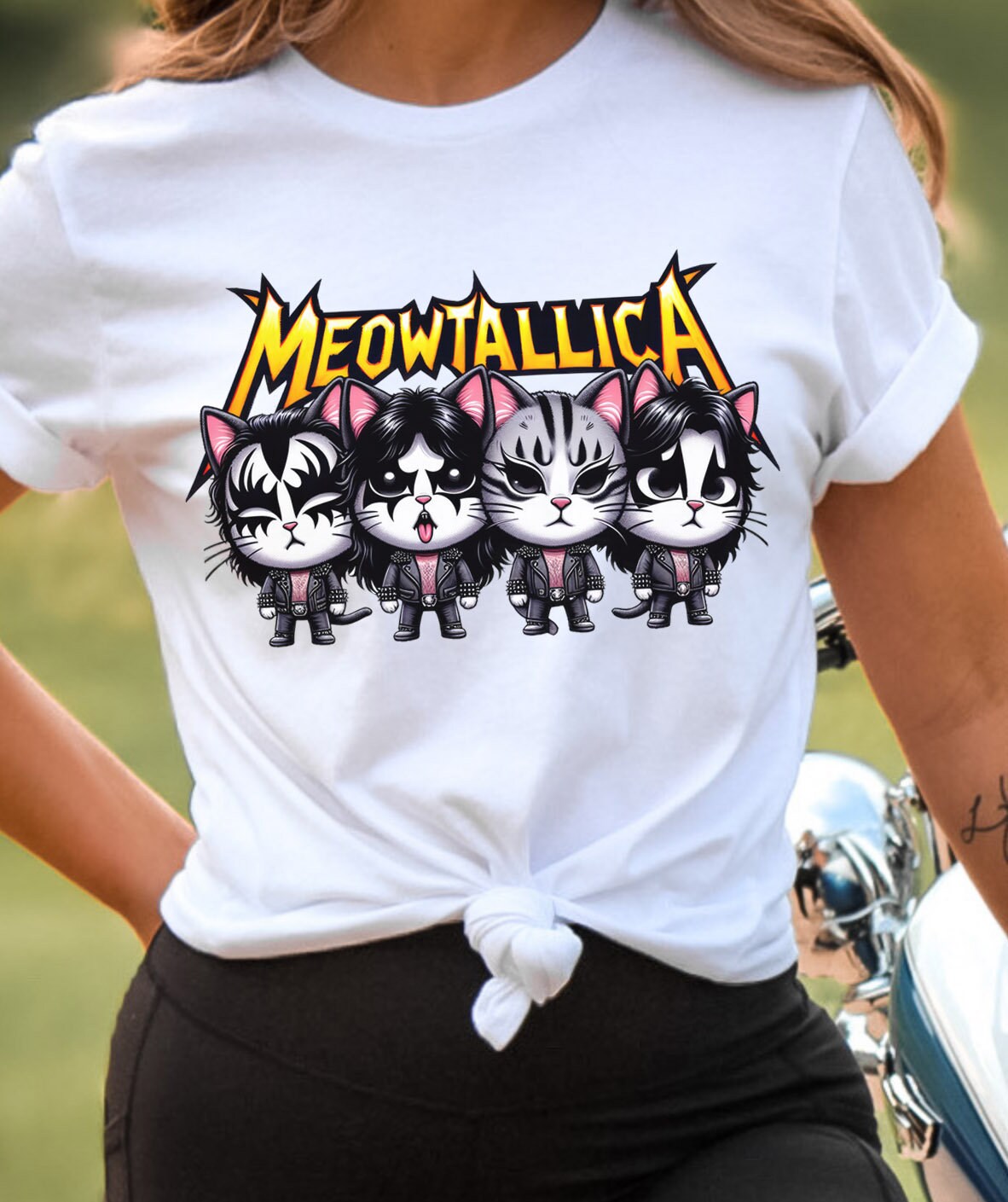 Meowtallica Cats T-shirt, Funny Cat T-shirt, Rocker Cats Tee, Cat Lover Gift Shirt, Funny Metallica Parody Shirt, Cat Owner Gift T-shirt