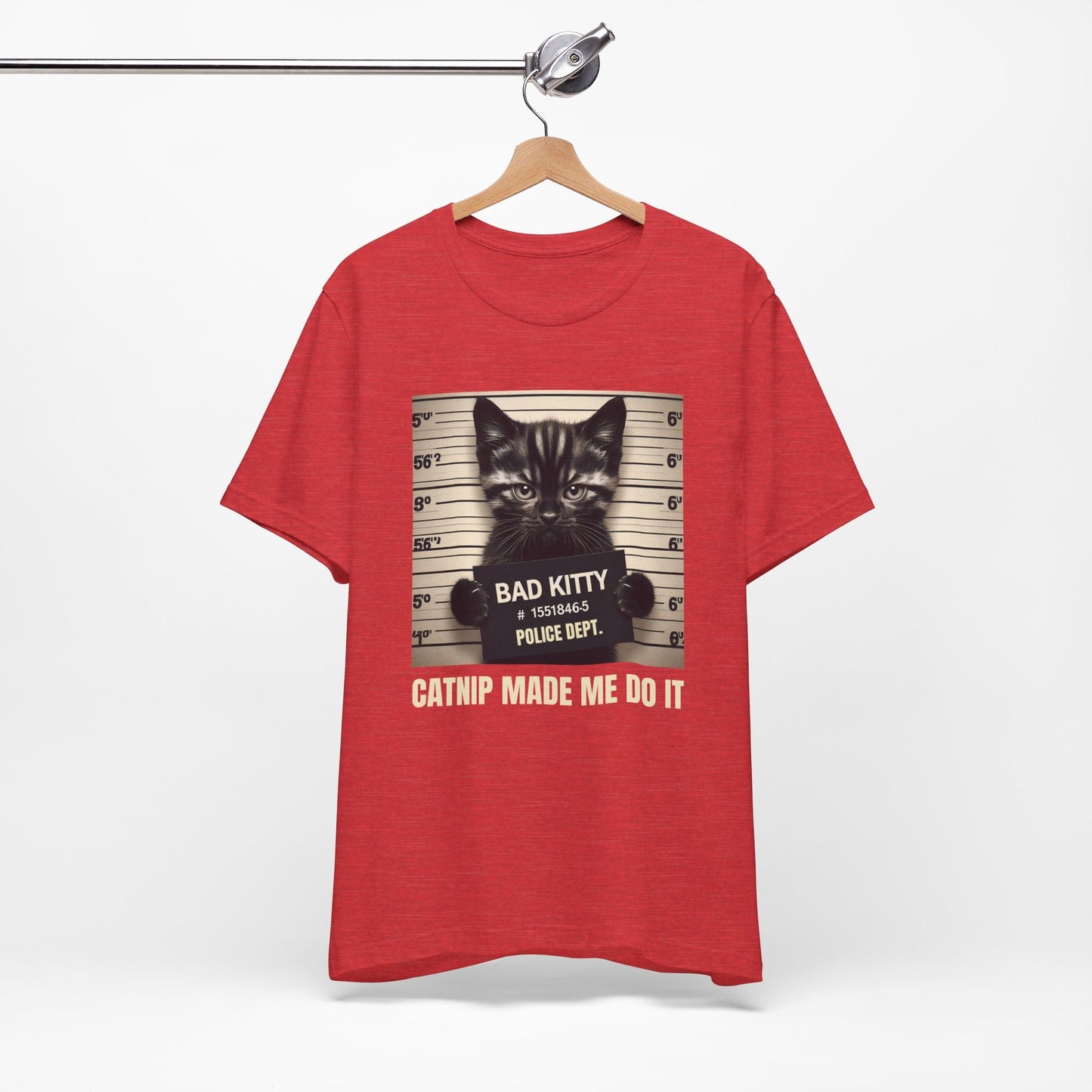 Bad Kitty T-shirt, Funny Cat T-shirt, Cat Lover Gift Shirt, Catnip Made Me Do It, Bad Kitty Catnip Shirt, Cat Owner Gift T-shirt, Cute Cat