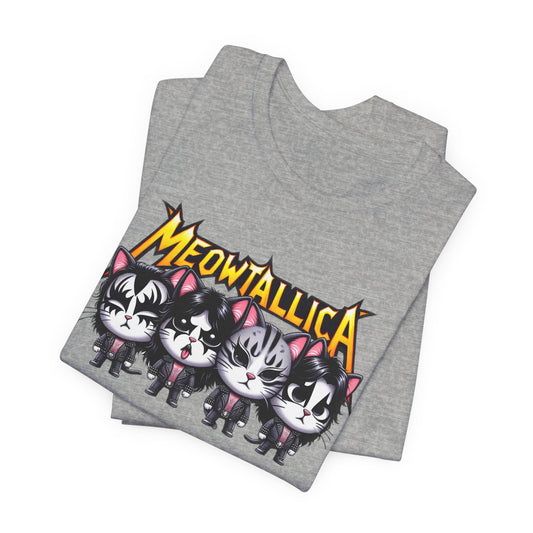 Meowtallica Cats T-shirt, Funny Cat T-shirt, Rocker Cats Tee, Cat Lover Gift Shirt, Funny Metallica Parody Shirt, Cat Owner Gift T-shirt