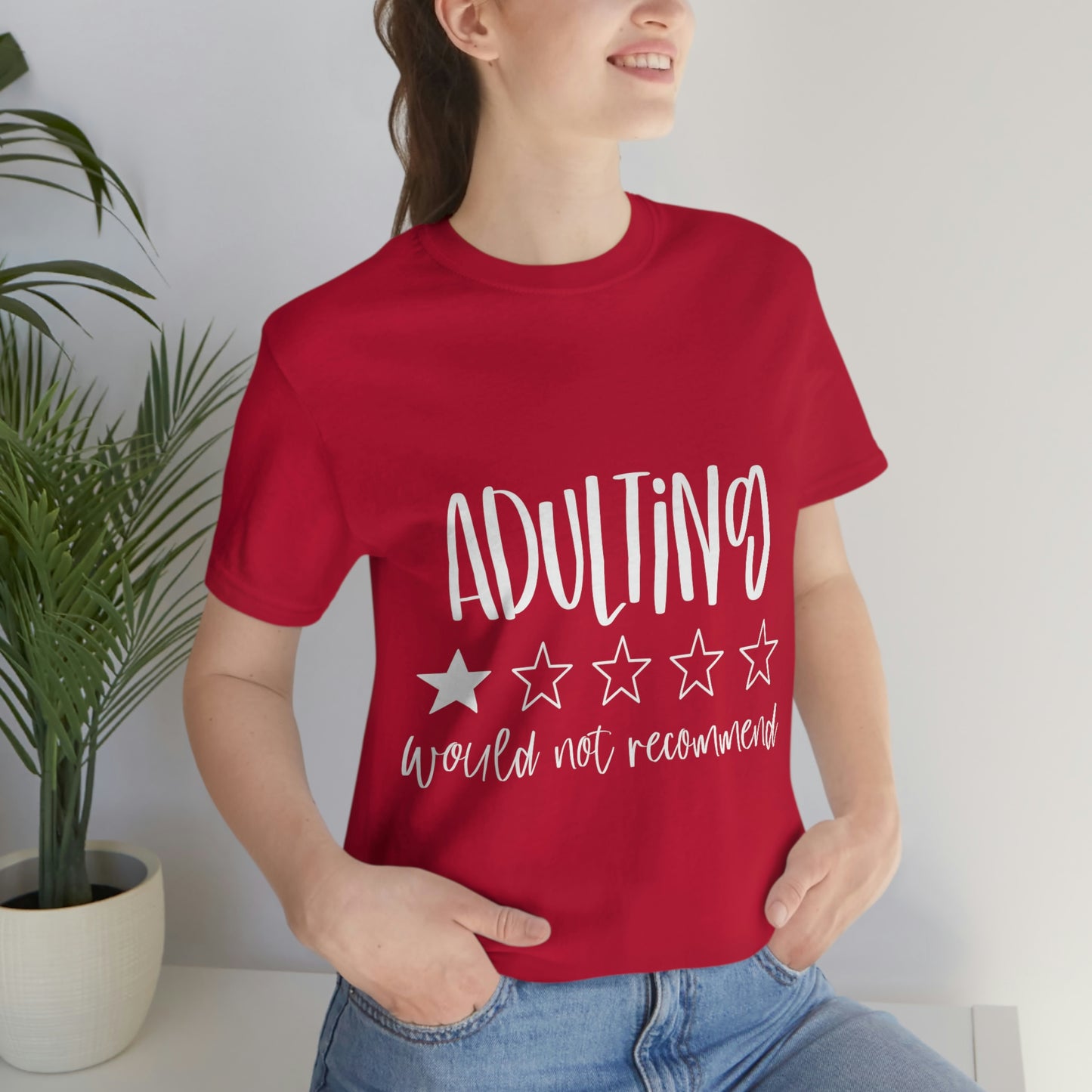 Adulting Review Stars Funny T-Shirt