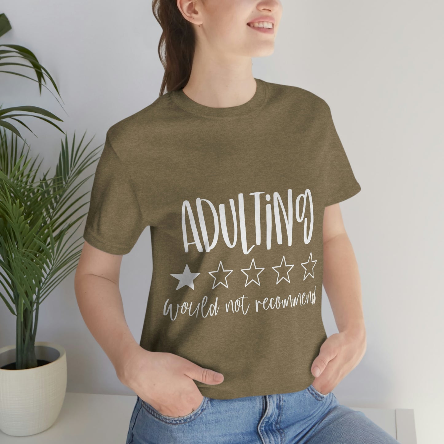 Adulting Review Stars Funny T-Shirt