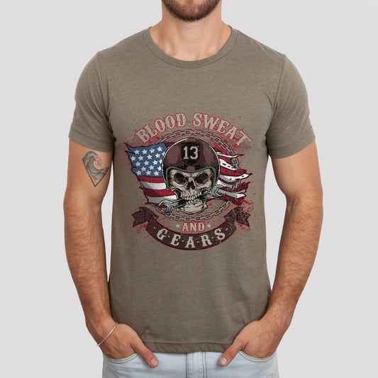 Blood Sweat and Gear Motorcycle T-shirt