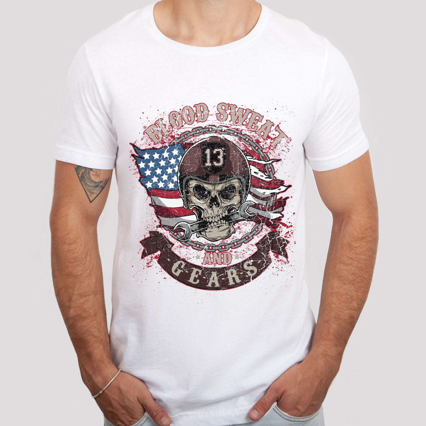 Blood Sweat and Gear Motorcycle T-shirt