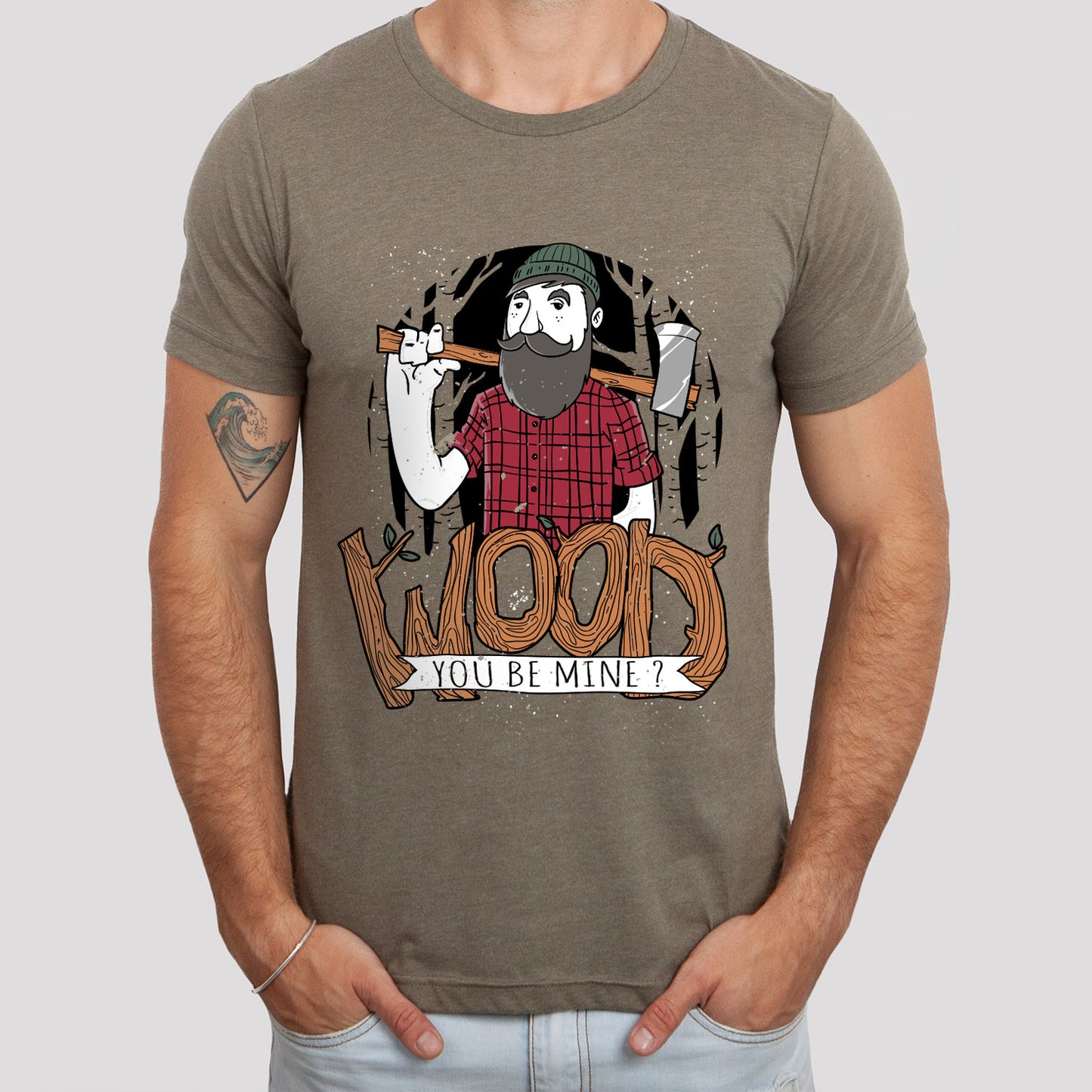 T-shirts drôles Wood You Be Mine