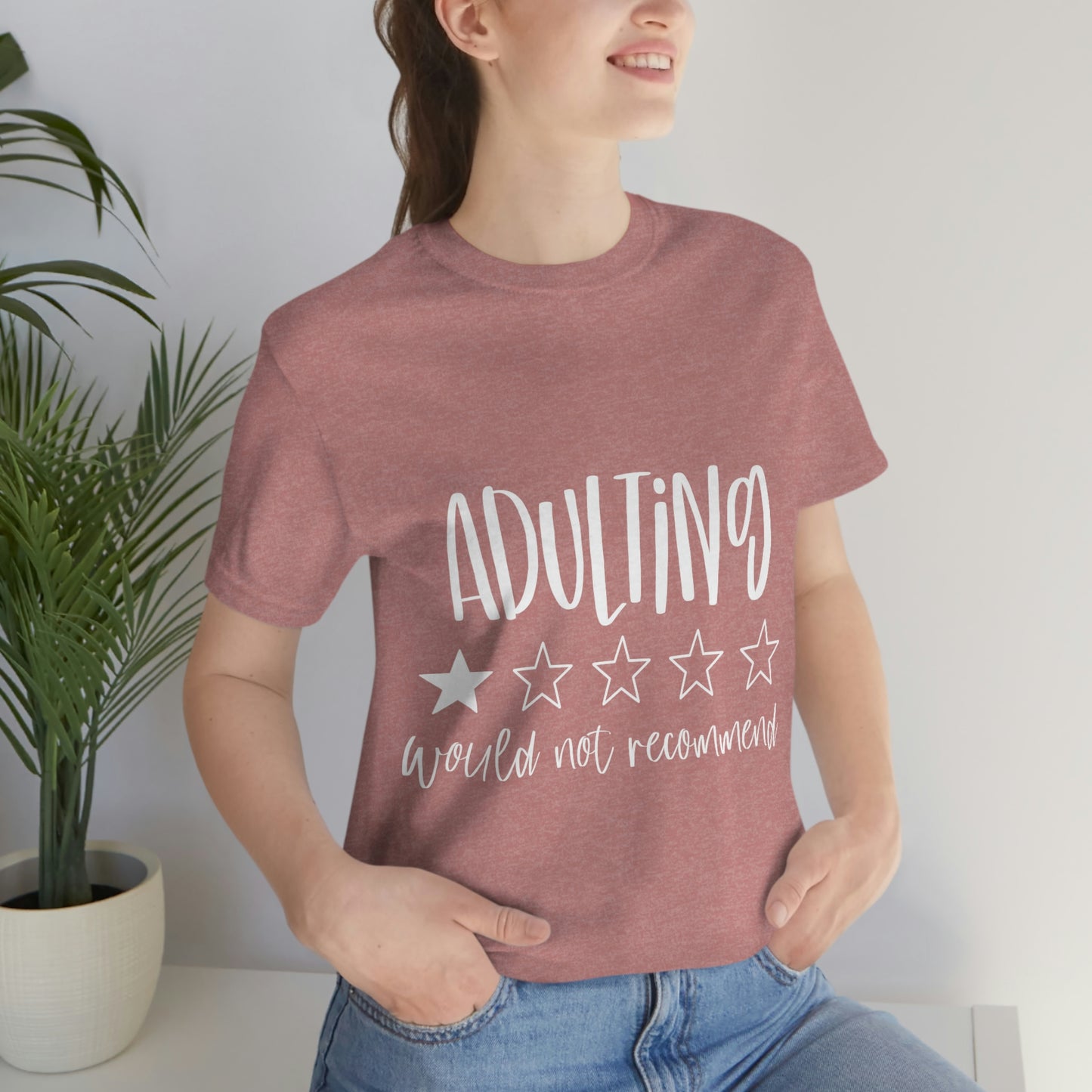 Adulting Review Stars Funny T-Shirt