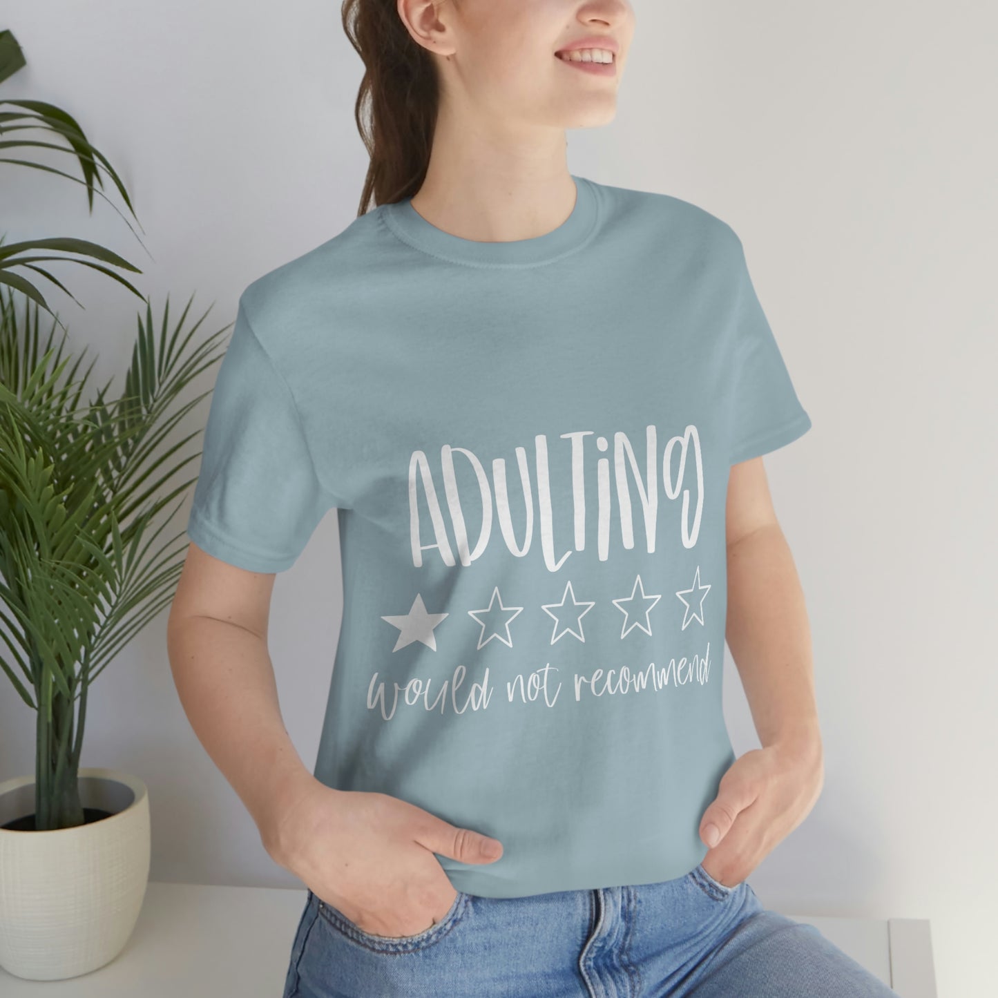 Adulting Review Stars Funny T-Shirt